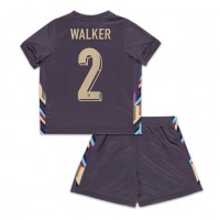 England Kyle Walker #2 Auswärts Trikotsatz Kinder EM 2024 Kurzarm (+ Kurze Hosen)